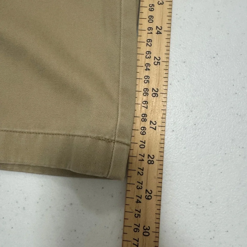 LL Bean Comfort Waist Khaki Chino Pants Mens 34x29 Tan Cotton Twill 245698‎